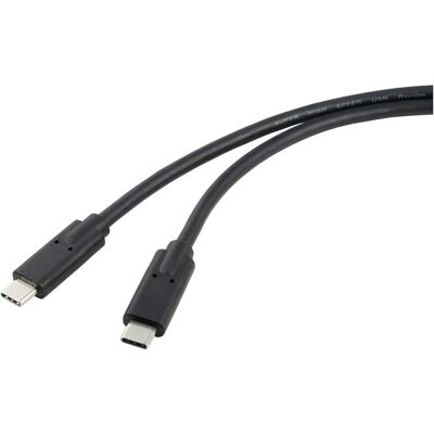 Renkforce USB-C Kabel 1m Schwarz USB4 - Daten & Schnellladung Renkforce USB-C Kabel 1m Schwarz USB4 - Daten & Schnellladung