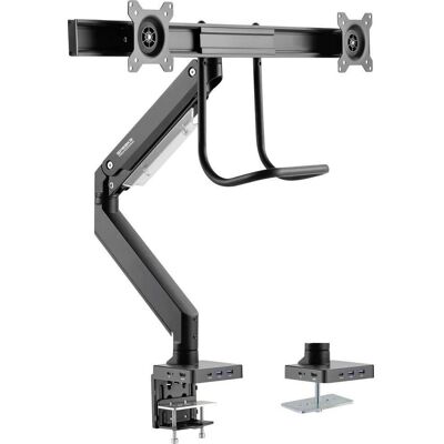 SpeaKa Professional SP-MM-820 Dobbelt Monitorarm - Docking, Vippe SpeaKa Professional SP-MM-820 Dobbelt Monitorarm - Docking, Vippe