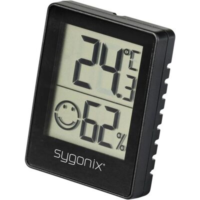 Hygromètre Thermo-Sygonix Noir - Température & Humidité Intérieure - Publicité Hygromètre Thermo-Sygonix Noir - Température & Humidité Intérieure - Publicité