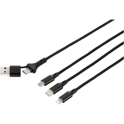 Renkforce 3m Multi-Connector USB Opladerkabel - Kabel Renkforce 3m Multi-Connector USB Opladerkabel - Kabel