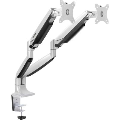 SpeaKa Professional SP-MM-930 Monitorhalterung - Für 2 Bildschirme, Gastechnik, Silber SpeaKa Professional SP-MM-930 Monitorhalterung - Für 2 Bildschirme, Gastechnik, Silber