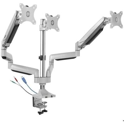 Støtte til 3 skærme SpeaKa Professional SP-MM-940 - Gastryk, USB, Lyd Støtte til 3 skærme SpeaKa Professional SP-MM-940 - Gastryk, USB, Lyd