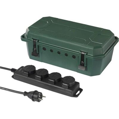 Sygonix Modell SY-5598168 Strömskinne - 4 uttag, grönt, kontakt skydd Sygonix Modell SY-5598168 Strömskinne - 4 uttag, grönt, kontakt skydd