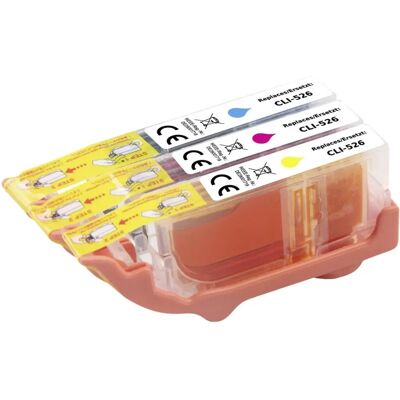 Renkforce Pack d'Encre Canon CLI-526C/CLI-526M/CLI-526Y - Cartouches d'Imprimante - Publicité Renkforce Pack d'Encre Canon CLI-526C/CLI-526M/CLI-526Y - Cartouches d'Imprimante - Publicité