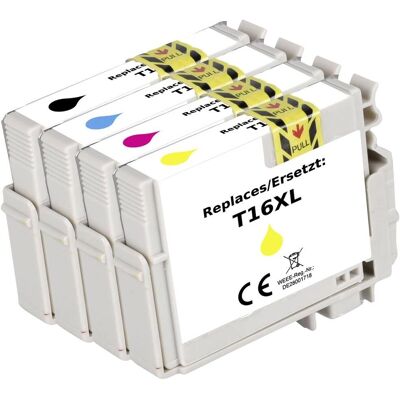 Renkforce Epson 16XL Compatibele Inktpatronen - Zwart Cyaan Magenta Geel Renkforce Epson 16XL Compatibele Inktpatronen - Zwart Cyaan Magenta Geel