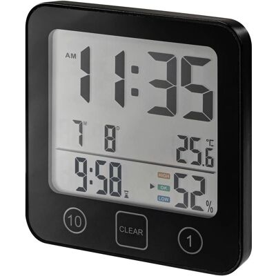E0007STH-V7 Digital timerur med hygrometer - Badrum/Kök E0007STH-V7 Digital timerur med hygrometer - Badrum/Kök