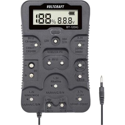 VOLTCRAFT Batterietester BT-12DIG - Spannungsbereich 1,2 V bis 12 V VOLTCRAFT Batterietester BT-12DIG - Spannungsbereich 1,2 V bis 12 V