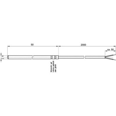 Enda K1-PT100-S-200 Platin-Widerstandsthermometer - Temperatursensor Enda K1-PT100-S-200 Platin-Widerstandsthermometer - Temperatursensor
