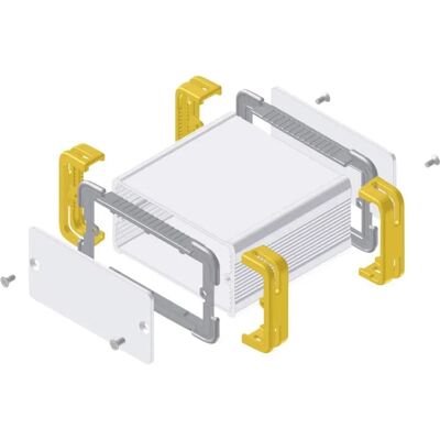 Fischer Elektronik FR 55 25 100 ME - Profil-Gehäuse - Aluminium - Gelb Fischer Elektronik FR 55 25 100 ME - Profil-Gehäuse - Aluminium - Gelb
