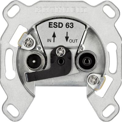 Kathrein ESD 63 Antenna Socket - Broadb, Double, Pass-through - TV & FM Kathrein ESD 63 Antenna Socket - Broadb, Double, Pass-through - TV & FM