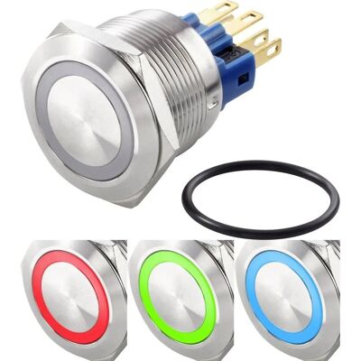 TRUCOMPONENTS 782642 Switch - IP65, Multicolor LED, 250V AC TRUCOMPONENTS 782642 Switch - IP65, Multicolor LED, 250V AC
