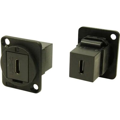 Adaptateur USB-C femelle à USB-C femelle Cliff - Noir - Publicité Adaptateur USB-C femelle à USB-C femelle Cliff - Noir - Publicité