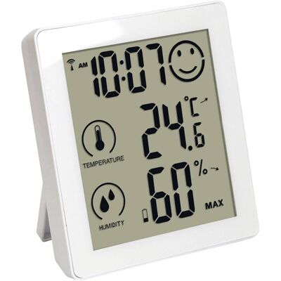 Termo-hygrometer - Mäter temperatur och luftfuktighet - Inomhusluftövervakare Termo-hygrometer - Mäter temperatur och luftfuktighet - Inomhusluftövervakare