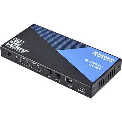 SpeaKa Professional SP-11571776 Black HDMI 2x2 Matrix Switch SpeaKa Professional SP-11571776 Black HDMI 2x2 Matrix Switch