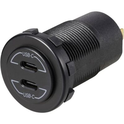 Voltcraft USB-C Doppelsteckdose - 9V-30V 60W Kompakt Voltcraft USB-C Doppelsteckdose - 9V-30V 60W Kompakt