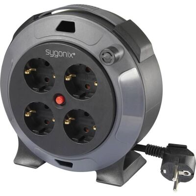 Sygonix Schwarze 5m Erdungs-Kabeltrommel - Kabelrolle Sygonix Schwarze 5m Erdungs-Kabeltrommel - Kabelrolle