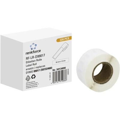 Renkforce - RF-6027792 - Weiß - 50x12 mm - Drucker-Etikett Renkforce - RF-6027792 - Weiß - 50x12 mm - Drucker-Etikett