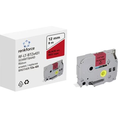 Renkforce - RF-Lt-Btze431 - Schwarz auf Rot - Etikettenband Renkforce - RF-Lt-Btze431 - Schwarz auf Rot - Etikettenband