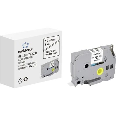 Renkforce - RF-Lt-Btze231 - Noir sur blanc - Bande étiquette Renkforce - RF-Lt-Btze231 - Noir sur blanc - Bande étiquette