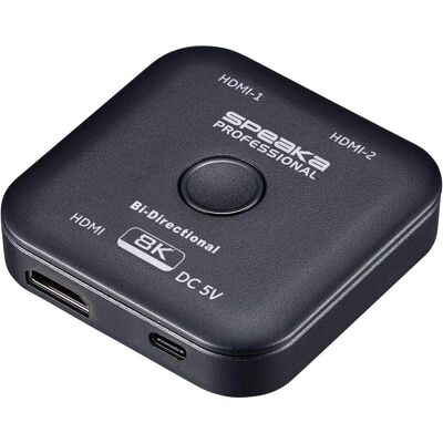 SpeaKa Professional SP-11990132 HDMI Switch 8K @ 60Hz 2 Ports SpeaKa Professional SP-11990132 HDMI Switch 8K @ 60Hz 2 Ports
