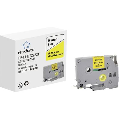 Renkforce RF-Lt-Btze621 - noir sur jaune ruban d’étiquetage Renkforce RF-Lt-Btze621 - noir sur jaune ruban d’étiquetage