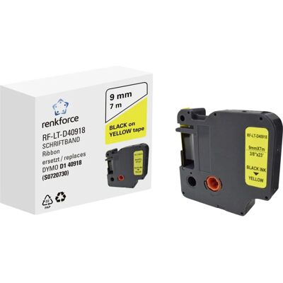 Renkforce - RF-6027850 - Schwarz auf Gelb - 9 mm - Beschriftungsband Renkforce - RF-6027850 - Schwarz auf Gelb - 9 mm - Beschriftungsband