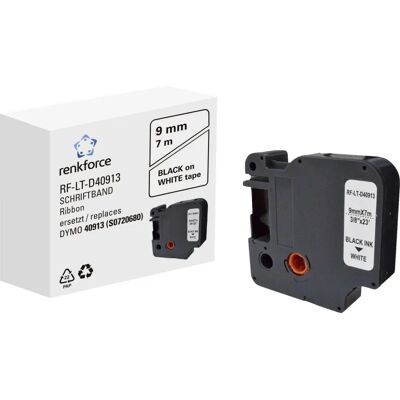 Renkforce - RF-LT-D40913 - 9 mm - ruban d'étiquettes Renkforce - RF-LT-D40913 - 9 mm - ruban d'étiquettes