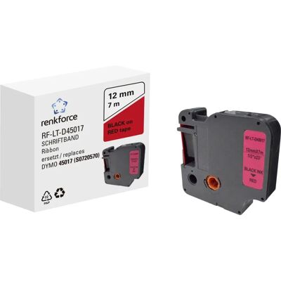 Renkforce - RF-Lt-D45017 - Noir sur rouge - Tape Renkforce - RF-Lt-D45017 - Noir sur rouge - Tape