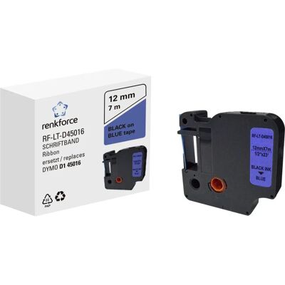Renkforce - RF-Lt-D45016 - Noir sur bleu - Label Tape Renkforce - RF-Lt-D45016 - Noir sur bleu - Label Tape