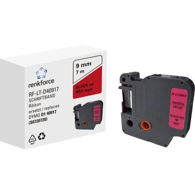 Renkforce - RF-Lt-D40917 - Schwarz auf Rot - Label Tape Renkforce - RF-Lt-D40917 - Schwarz auf Rot - Label Tape