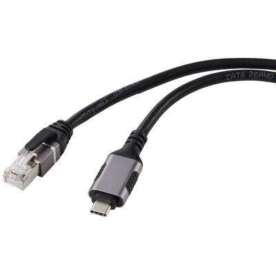 Renkforce RF-6055778 Kabel Gender Changer - USB-C til RJ45, Sort Renkforce RF-6055778 Kabel Gender Changer - USB-C til RJ45, Sort