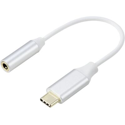 Renkforce RF-6056890 USB-C auf 3,5mm Stereo-Kabel - Weiß Renkforce RF-6056890 USB-C auf 3,5mm Stereo-Kabel - Weiß