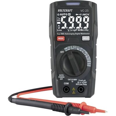 VOLTCRAFT VC-23 Multimètre Portable - 6000 Counts - CAT III 600 V - Publicité VOLTCRAFT VC-23 Multimètre Portable - 6000 Counts - CAT III 600 V - Publicité