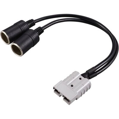 TRU COMPONENTS TC-12195700 Hochstrom Batteriekabel für 2 Zigarettenanzünder - Schwarz TRU COMPONENTS TC-12195700 Hochstrom Batteriekabel für 2 Zigarettenanzünder - Schwarz