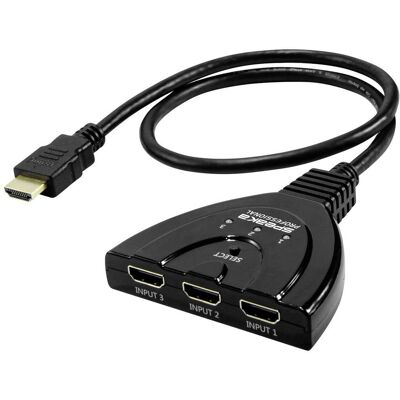 SpeaKa Professional SP-HDSW-200 3-port HDMI Switch - Ultra HD 8K SpeaKa Professional SP-HDSW-200 3-port HDMI Switch - Ultra HD 8K