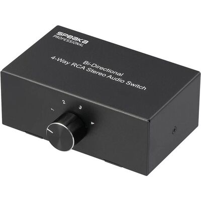SpeaKa Professional 1+4 Port Cinch-Audio-Switch - Audio Switch Box SpeaKa Professional 1+4 Port Cinch-Audio-Switch - Audio Switch Box