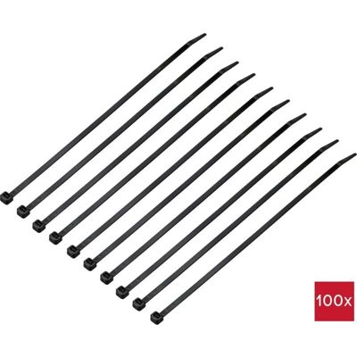 Tru Components TC-12523672 Kabelband - 250mm, Svart, 100 st. Tru Components TC-12523672 Kabelband - 250mm, Svart, 100 st.