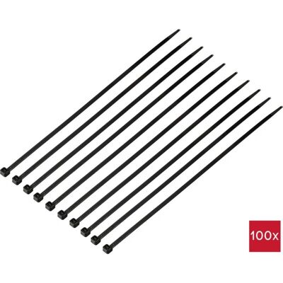 Tru Components TC-12523680 Zwarte Kabelbinder 300mm - Kabelbeheer Tru Components TC-12523680 Zwarte Kabelbinder 300mm - Kabelbeheer