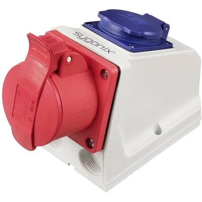 Sygonix Model SY-6271370 32A 5-polige Wandcontactdoos - Stopcontact Sygonix Model SY-6271370 32A 5-polige Wandcontactdoos - Stopcontact