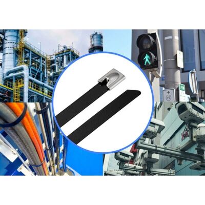 TRU COMPONENTS TC-12656624 Steel Cable Tie - 360mm, AISI 316, 100 pcs TRU COMPONENTS TC-12656624 Steel Cable Tie - 360mm, AISI 316, 100 pcs