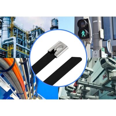 Tru Components Staalkabelbinder - 200mm, Gecoat - 100 st Tru Components Staalkabelbinder - 200mm, Gecoat - 100 st