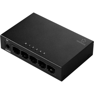 Renkforce RF-6385004 Nätverksswitch - 5 Portar, 1 GBit/s Renkforce RF-6385004 Nätverksswitch - 5 Portar, 1 GBit/s