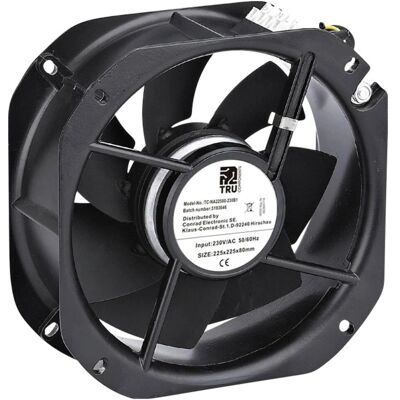 Tru Components TC-NA22580-230B1 Axiallüfter - 230V/AC, 1150 m³/h, 225x225x80mm, PC Lüfter Tru Components TC-NA22580-230B1 Axiallüfter - 230V/AC, 1150 m³/h, 225x225x80mm, PC Lüfter