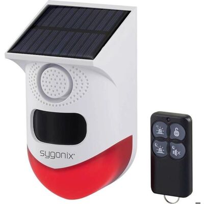 Sygonix Weiß/Rot Solar-Wireless-Sicherheitssystem - Bewegungserkennung Sygonix Weiß/Rot Solar-Wireless-Sicherheitssystem - Bewegungserkennung