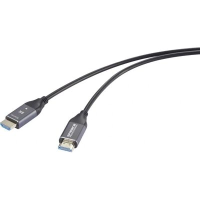 SpeaKa Professionel HDMI Glasfibre Kabel - 60m, Sort, 8K UHD SpeaKa Professionel HDMI Glasfibre Kabel - 60m, Sort, 8K UHD