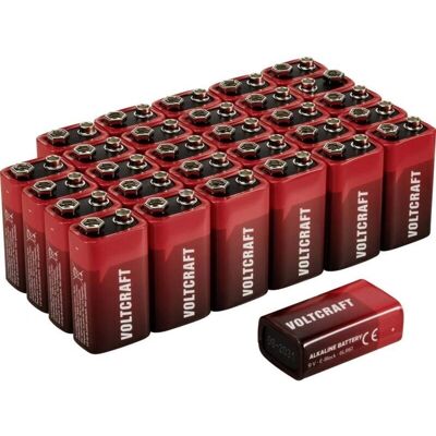 Voltcraft VC-16107990 9V Alkali-Batterie - 30 Stück, 550mAh Voltcraft VC-16107990 9V Alkali-Batterie - 30 Stück, 550mAh