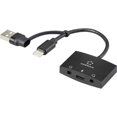 Renkforce RF-AA-200 2.0 External Sound Card - External USB-C Stereo Audio Adapter Renkforce RF-AA-200 2.0 External Sound Card - External USB-C Stereo Audio Adapter