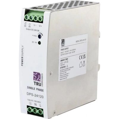 TRU DPS-24120 Netzteil-Schiene - 24 V/DC, 5 A, 120 W, DIN-Montage TRU DPS-24120 Netzteil-Schiene - 24 V/DC, 5 A, 120 W, DIN-Montage