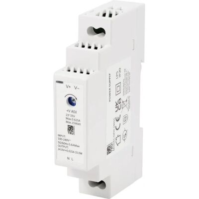 TRU Components DPH-24015 Voedingsunit - DIN-rail, 24V, 0.625A TRU Components DPH-24015 Voedingsunit - DIN-rail, 24V, 0.625A