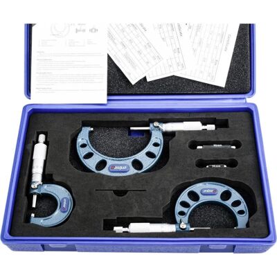 Dasqua 4111-8206 Micrometer Set - 0-75mm - DIN 863 Dasqua 4111-8206 Micrometer Set - 0-75mm - DIN 863